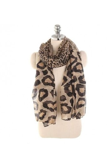 NEHHDC Foulard Écharpe Femmes Fil Léopard Écharpes Femmes Mode Écharpe Femme Mince Écharpes Léopard Écharpe Foulards Châle Et