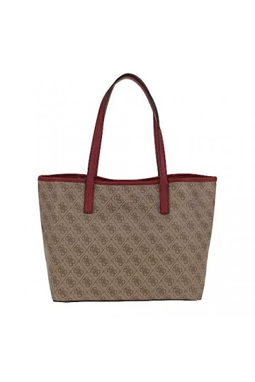Guess Vikky Tote, Bag Women, Brown, Taille Unique