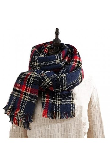 Foulard Femme Homme Winter Femmes Plaid Echarpe Châle Wrap Hiver Dames Dames Tassel Écharpes Couverture Filmes de tartan à la