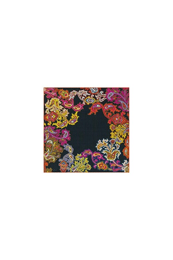 Roeckl Paisley Illusion 53x53 Echarpe, Black, Femme