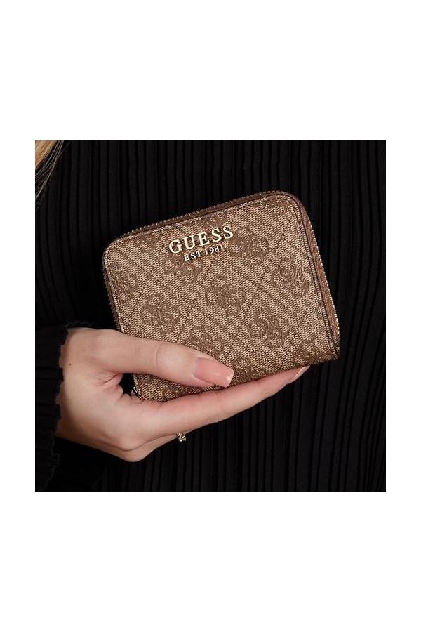 GUESS Laurel SLG Phone CRO, Bag Women, Logo Latte, Taille Unique