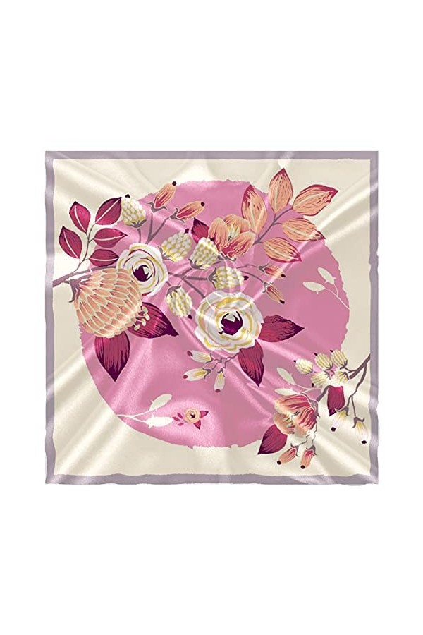 SHHMA Foulard Carré Echarpes Et Foulards Femme Châles Écharpes Convient Aux Accessoires De Sac À Main, Longueur De Côté 55 Cm