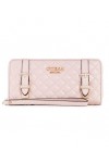 Guess Adam Grand Portefeuille zippé, dragonne Femme, Rose pâle, Taille Unique