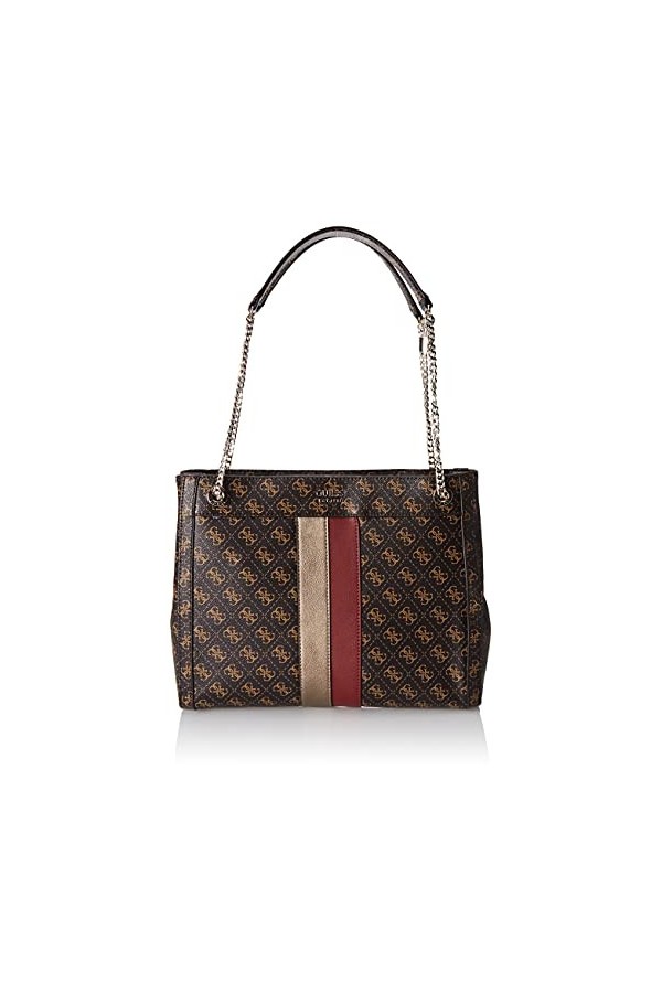 Guess Katey Girlfriend Carryall, Bags Cross Body Femme, Brown Multi, Taille Unique