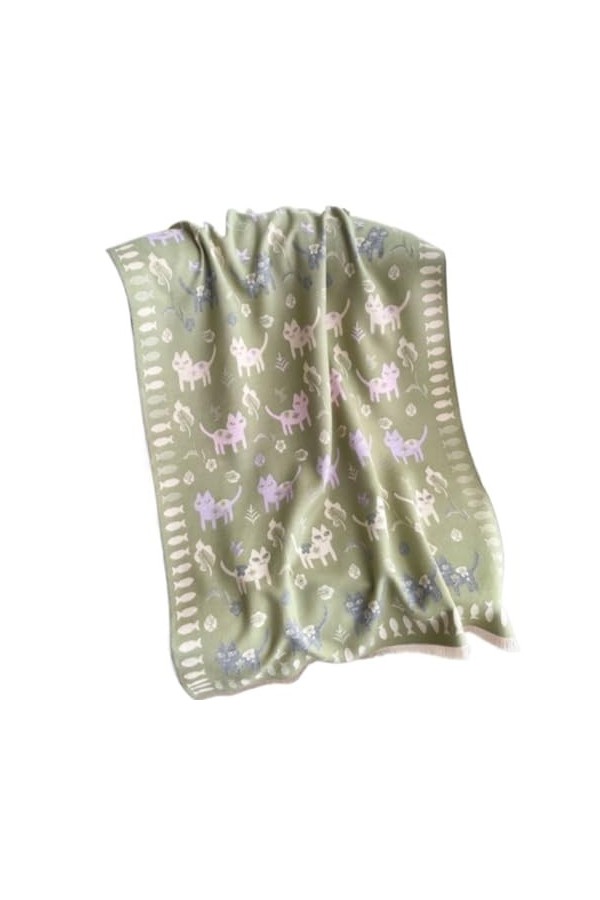 MOBAAK Echarpes Et Foulards Femme Écharpe Dhiver À Motif De Chat, Châle En Imitation Cachemire, Écharpe Chaude Et Sauvage Po