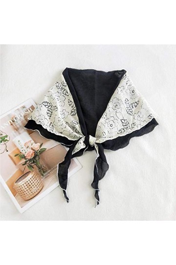 Générique Écharpe carrée Douce Foulard Soyeux, écharpe Triangle Diamant All-Match Mode, Foulards carrés imprimés pour Femmes 