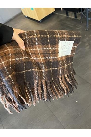 ROBAUN Plaid Écharpe Femmes Luxe Chaud Foulard Écharpes Solides Mode Casual Écharpes Cachemire Cache-Cou Hiver Dames-Couleur 