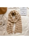 Bysonglezai Mode Skinny Femmes EcharpeTricotée Élastique Hiver Chaud Neckerchief Femme Rayée Décorer Foulard Étoles WYD32-4