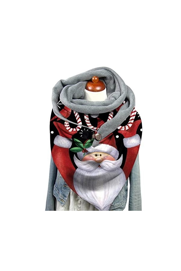 HALAHAI Écharpe Etole Foulard Echarpe Écharpe dautomne dhiver pour Femmes ， Impression De Noël Écharpes Chaudes Châles Foul