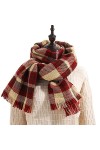 Écharpe Etole Foulard Echarpe Winter Femmes Plaid Echarpe Châle Wrap Hiver Dames Dames Tassel Écharpes Couverture Filmes de t