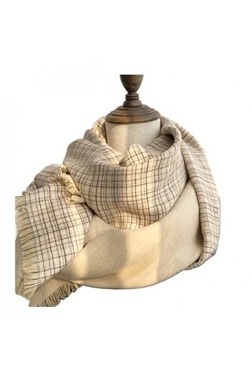 JUNOOS Foulard Femme Homme Mode Femmes Écharpe Confortable Chaud Hiver Automne Couverture Double Face Écharpe Doux Plaid Châl