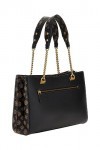 GUESS Fynna Girlfriend Satchel Carryall Black/Mocha Logo