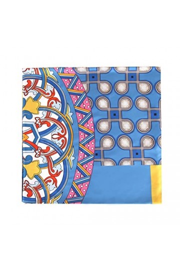 Bysonglezai Foulard Femme Echarpe Écharpe Châle Homme Foulards Écharpe Mode Luxe Femme Grand Vintage Multicolore Onesize Bleu