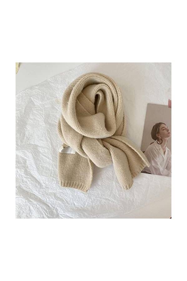 Bysonglezai Foulard Femme Echarpe Écharpe Châle Homme Foulards Écharpe dhiver Style Coréen Tricoté Noir Écharpes Femmes Écha