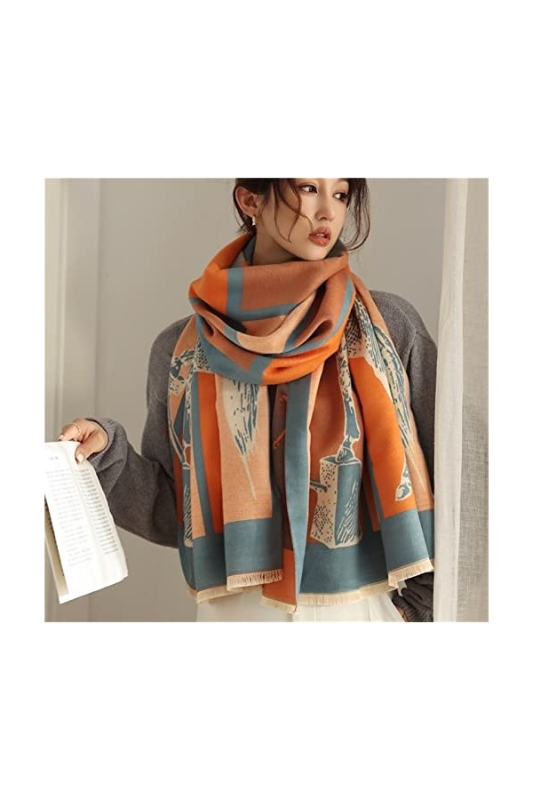 xinxinchaoshi Écharpes Femmes Foulards Chapeaux Chauds châles et enveloppements Mode Hiver Cachemire Écharpe Couverture de Bu
