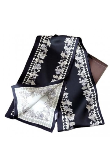 VKEID Foulard en Soie pour Femmes Écharpe en soie for femmes, longue bande, Vintage, ceinture flottante, cadeau professionnel