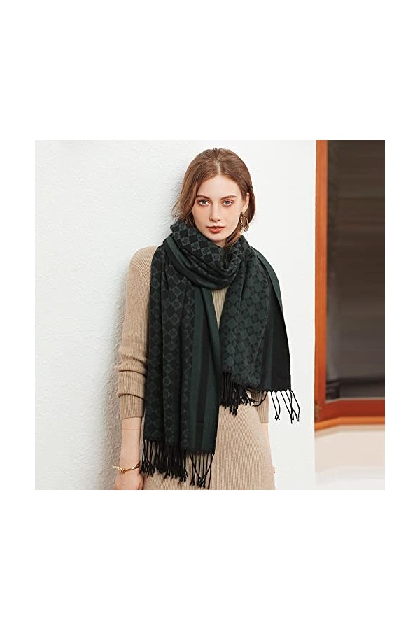 Bysonglezai Foulard Femme Echarpe Écharpe Châle Homme Foulards Femmes Cou Chaud Écharpe Imitation Cachemire Élégant Chaud Châ