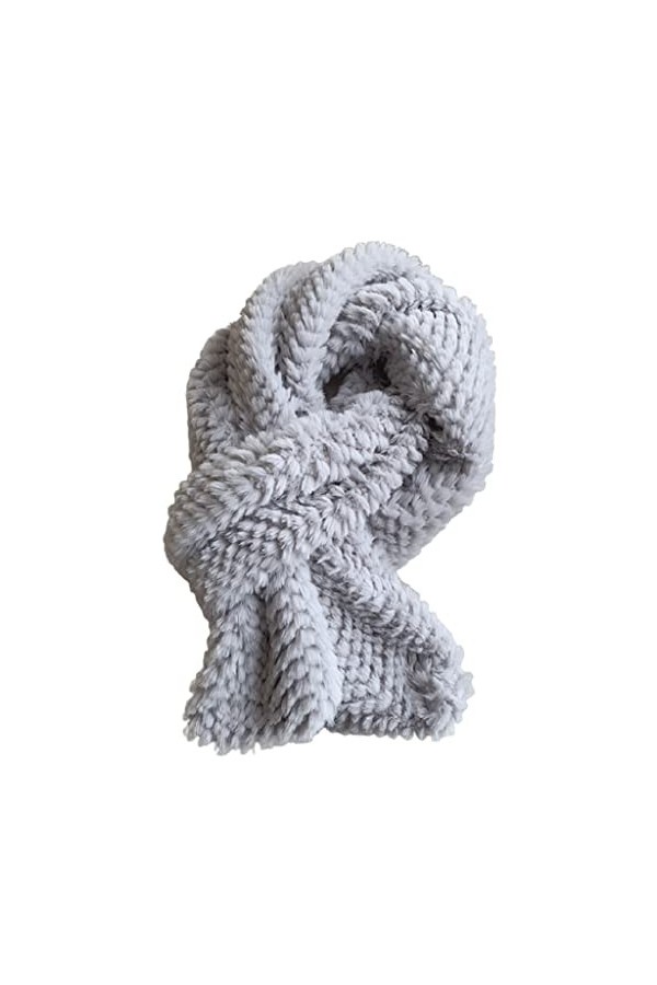 HAODA Écharpes Foulard dhiver for Femmes, Imitation de Lapin Fourrure Foulards Chauds, écharpes de châle dépaississement Do