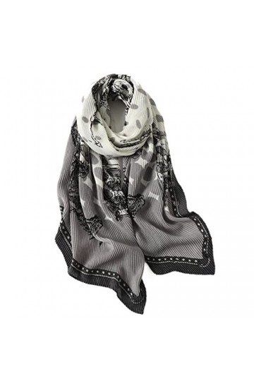 PATPOT Écharpe Châle Écharpe de Luxe Écharpe Imprimer Automne Hiver Lightweight Hijab Châle Hijab Chands Bandana Foulards Fas