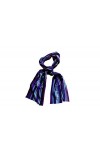 Posh Gear Femme Homme Écharpe Foulard Lineeseta, Gris Violet 100% soie