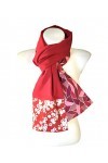 Foulard original/foulard patchwork/Echarpe Bohème chic/Foulard tissu Japonais/Foulard bohème chic/Chèche/Camaïeu de rouges