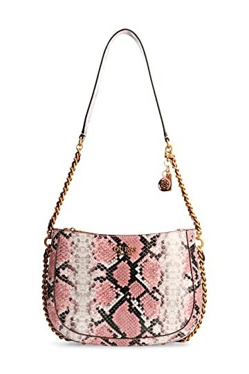 GUESS Abey Hobo Pink Python