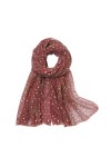 SYT-MD Echarpe Femme, Écharpe à paillettes for femme, foulard de mariage à travers le Hijab doré, Turban métallique léger ave