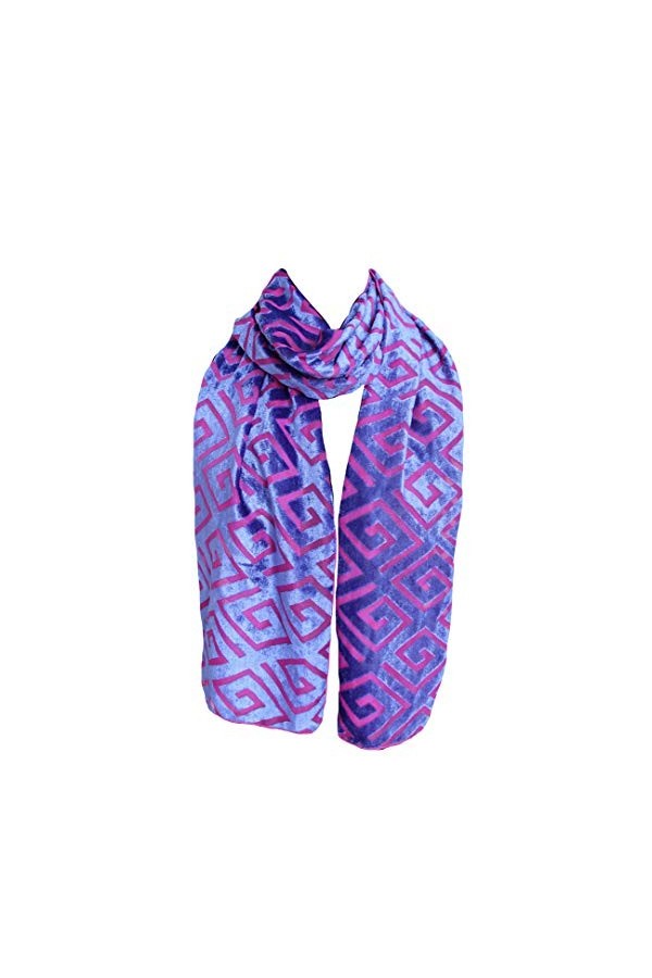 tessago - Foulard - Femme bleu rose Taille unique