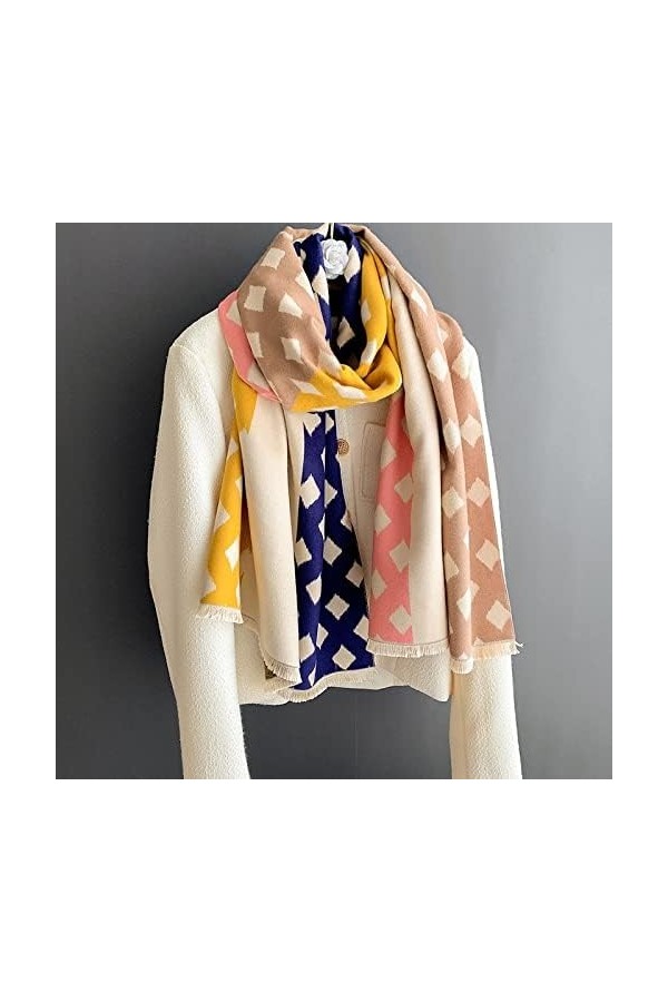 PacuM Mode chaud Hijab, épais hiver doux Foulard femme foulard Plaid épissure cachemire écharpe écharpes écharpes Foulard