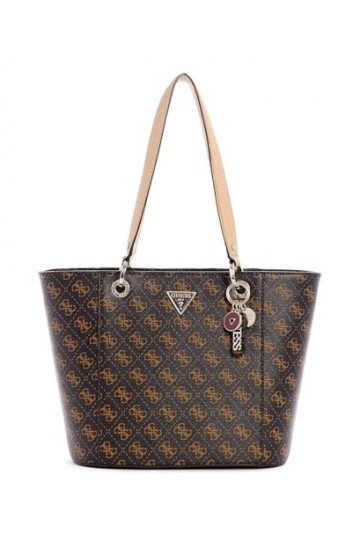 Guess, Noelle Elite Petit sac fourre-tout Femme, Logo marron, Taille unique
