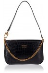 Guess Katey Croc Mini Top, Sac de soirée Femme, Schwarz