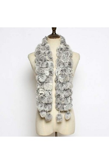 Écharpe Chale Femme Winter Lady Ladfe Foulard Femmes Naturel Chaud Rabbit Foulard Mode Soft Run Row Real Rabbit Foulards Écha