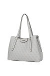 GUESS Sac femme eco brenton girlfriend satchel esb839009 unique gris, gris, Taille unique