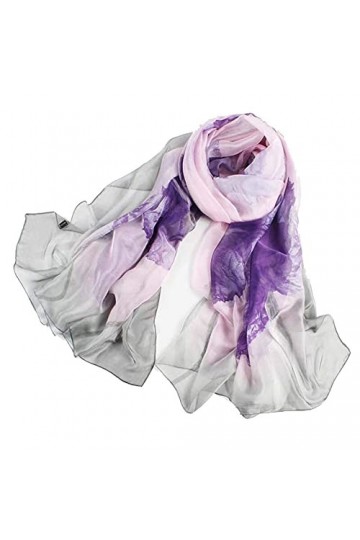 ZZL Foulard Soie Foulard en Mousseline moussante Douce imprimée Femme Femme, châle de Printemps et dété, écharpes, Serviette