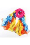 ZZL Foulard Soie Foulard en Mousseline moussante Douce imprimée Femme Femme, châle de Printemps et dété, écharpes, Serviette