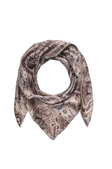 FOULARD AVEC IMPRIMÉ TAILLE TU, beige, taille unique