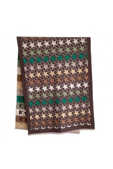 HALAHAI Écharpe Etole Foulard Echarpe Écharpe Chaude Double Face À Motif Détoile, Châle Doux Et Épais Pour Femmes Dautomne 