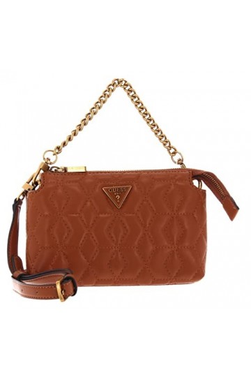Guess Izzy Status Satchel, Femme, Cognac