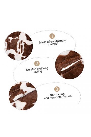 Vduck 1pc Écharpe à imprimé vache Foulard à cravate croisée moelleuse Cache-cou de Noël Écharpe à imprimés de vache Écharpes 