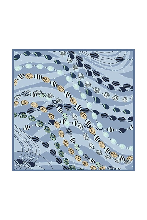 LORENZO CANA Foulard pour la femme – écharpe de 100% soie pour le printemps et l´été, carré avec les mesures de 90 x 90 cm – 