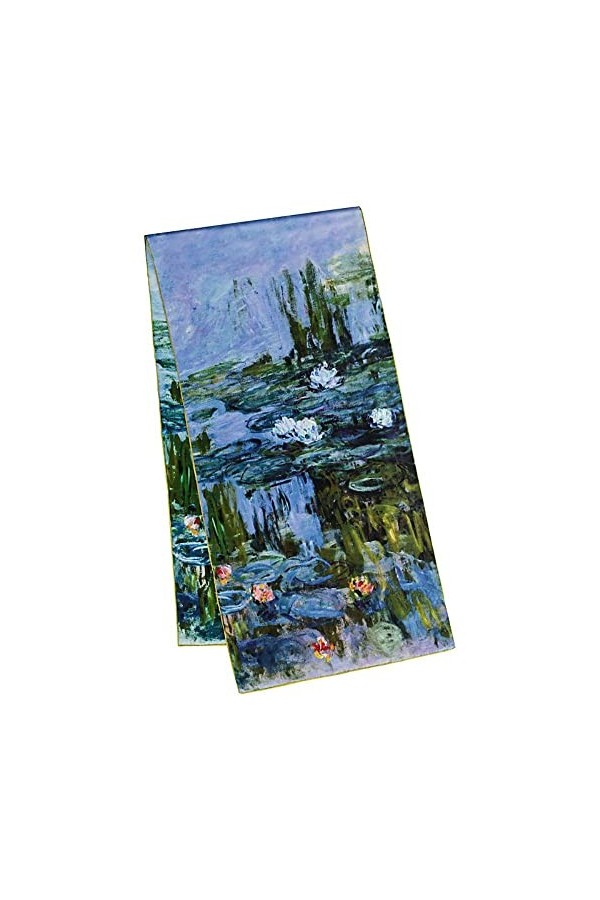 von Lilienfeld® Foulard Soie Claude Monet : Nymphéas Femme Écharpe Cache-Nez Art Fleur
