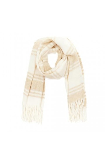 Abbacino Maxi écharpe femme à rayures en beige, beige, Taille Unique