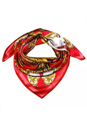 LORENZO CANA Foulard pour la femme – écharpe de 100% soie pour le printemps et l´été, carré avec les mesures de 90 x 90 cm – 