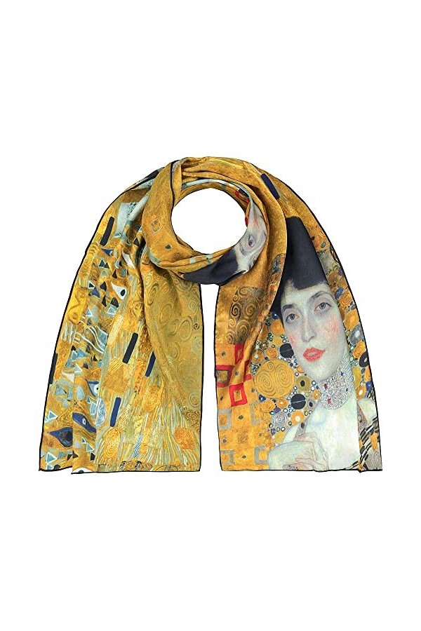 von Lilienfeld® Foulard Soie Gustav Klimt : Adèle Femme Écharpe Cache-Nez Art
