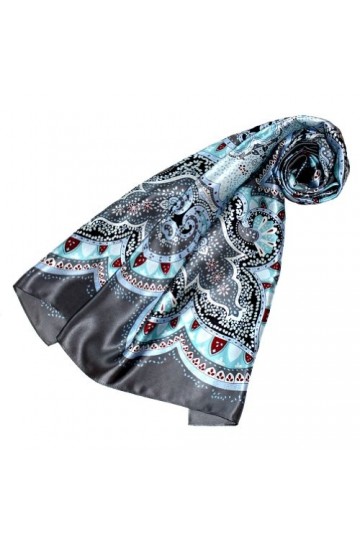LORENZO CANA Foulard pour la femme – écharpe de 100% soie pour le printemps et l´été, carré avec les mesures de 90 x 90 cm – 