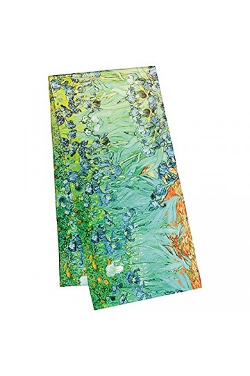 von Lilienfeld® Foulard Soie Femme Motif Écharpe Cache-Nez Art Vincent van Gogh : Iris