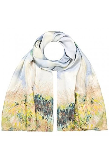 von Lilienfeld Foulard Soie Femme Écharpe Art Cache-Nez Claude Monet dame au parapluie