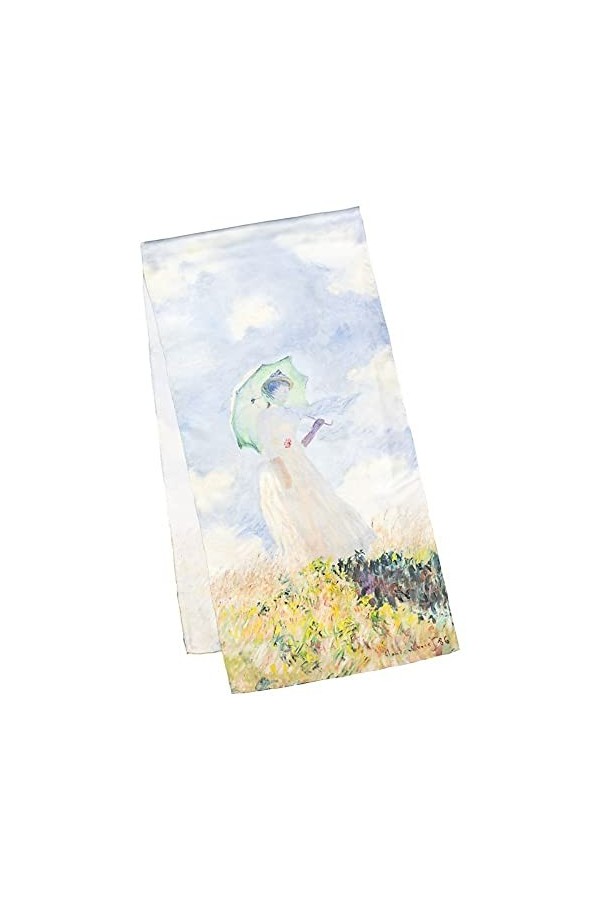 von Lilienfeld Foulard Soie Femme Écharpe Art Cache-Nez Claude Monet dame au parapluie
