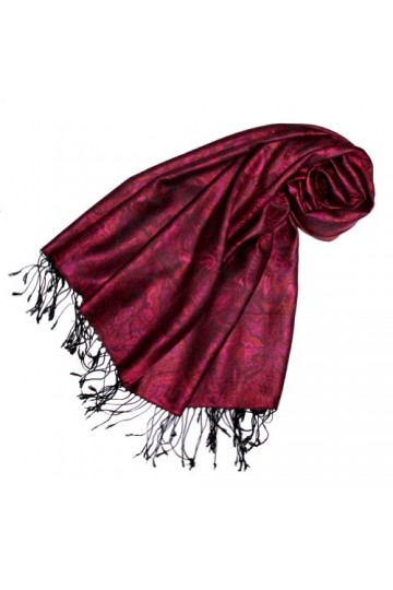 LORENZO CANA Foulard de 100% modal pour la femme – écharpe paisley et fleuri - 70 cm x 180 cm - attrayant et noble pour le pr