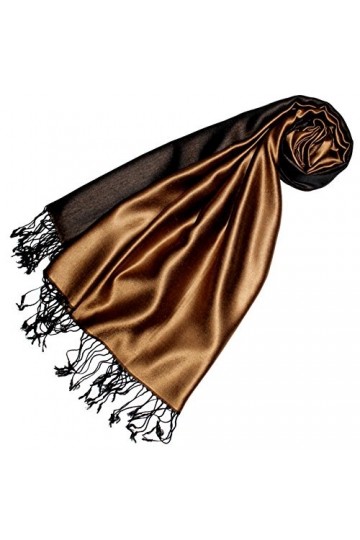 LORENZO CANA Foulard de 70% soie et 30% viscose pour la femme – écharpe réversible 70 x 190 cm - une étole noble pour le prin